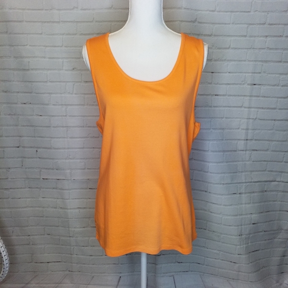 Pendleton Tops - Pendleton orange tank top 100% cotton NWT Large